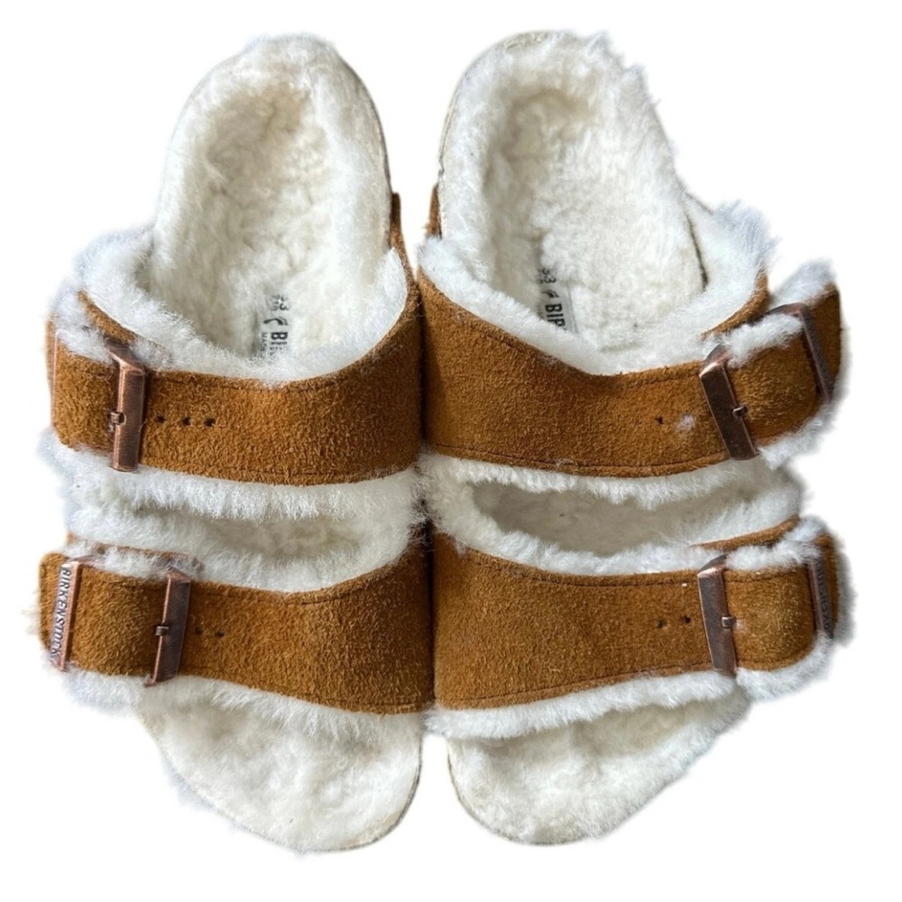 Birkenstock Kids Sandals in Brown and cream